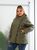 Жіноча демісезонна куртка колір хакі р.48/50 440491 440491 фото
