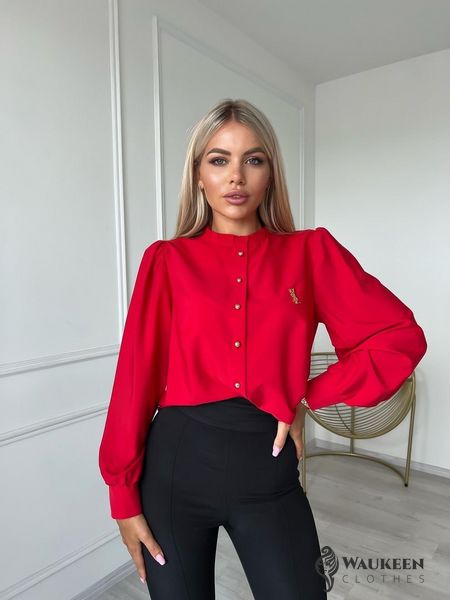Жіноча блузка софт колір червоний р.42/44 454227 454227 фото