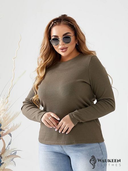 Жіночий светр із ангори колір оливковий р.48/50 448661 448661 фото