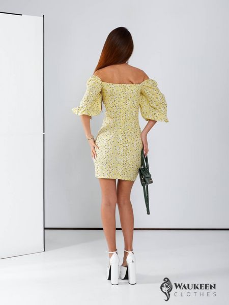Жіноча сукня міні колір жовтий р.42/44 450954 450954 фото