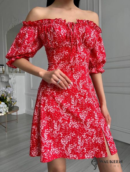 Жіноча літня сукня колір червоний р.44 437193 437193 фото