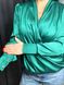 Жіноча сорочка із шовку армані колір зелений р.44/46 447692 447692 фото 1