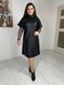 Жіноча сукня із еко шкіри колір чорний р.58/60 450529 450529 фото 1