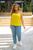 Жіноча блуза на брителях колір жовтий р.42/44 456091 456091 фото
