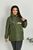 Жіноча коротка куртка колір хакі р.48/50 449636 449636 фото
