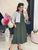 Жіноча сукня колір хакі та болеро сіра з міцного костюма 289854 289852 фото