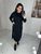 Жіноча сукня міді колір чорний р.46/48 449097 449097 фото