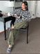 Жіноча піжама з хутра Тедді колір зебра хакі р.42/46 449019 449019 фото 4