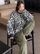 Жіноча піжама з хутра Тедді колір зебра хакі р.42/46 449019 449019 фото 3