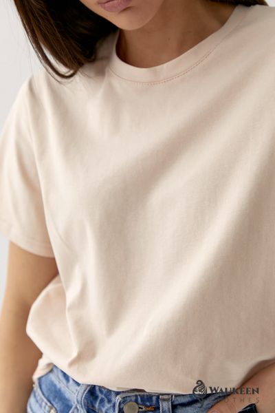 Жіноча базова футболка колір мокко р.S 438005 438005 фото