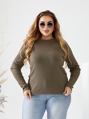 Жіночий светр із ангори колір оливковий р.56/58 448753 448753 фото