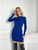 Женское мини платье мелкой вязки с оригинальным узором спереди синего цвета. р.42/46 386747 386747 фото