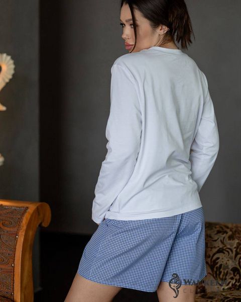 Жіноча піжама із шортами «Teddy» колір блакитний р.L 453337 453337 фото