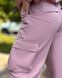 Жіночі штани карго колір рожевий пудра р.56/58 440295 440295 фото 2