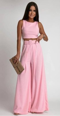 Жіночий костюм-двійка колір рожевий р.42 453581 453581 фото