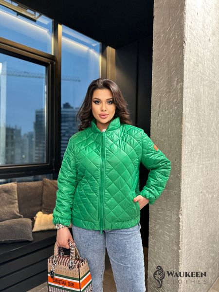 Жіноча тепла куртка колір зелений р.42/44 451113 451113 фото
