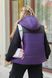 Жіноча жилетка з капюшоном колір фіолетовий р.50/52 440623 440623 фото 1