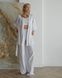 Женские пижамные штаны в рубчик цвет белый р.L 443812 443812 фото 2