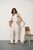 Жіночий мусліновий костюм-двійка колір молочний р.L 459174 459174 фото