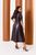 Женское платье А силуэта из экокожи шоколадного цвета р.48/50 374704 382054 фото