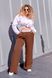 Жіночі штани палаццо коричневого кольору р.48/50 431958 431958 фото 1