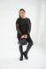 Жіноча сукня туніка з мікро дайвінгу з начосом колір чорний р.58/62 446670 446670 фото 9