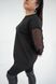 Жіноча сукня туніка з мікро дайвінгу з начосом колір чорний р.58/62 446670 446670 фото 7