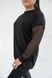 Жіноча сукня туніка з мікро дайвінгу з начосом колір чорний р.58/62 446670 446670 фото 12