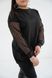 Жіноча сукня туніка з мікро дайвінгу з начосом колір чорний р.58/62 446670 446670 фото 13