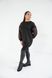 Жіноча сукня туніка з мікро дайвінгу з начосом колір чорний р.58/62 446670 446670 фото 11