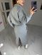 Жіночий костюм двійка зі спідницею колір сірий меланж р.54/56 448500 448500 фото 4