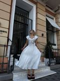 Жіноча бавовняна сукня колір білий р.42/46 450383 450383 фото