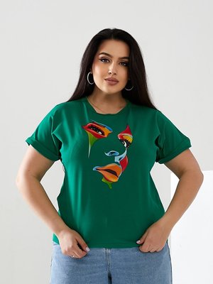 Жіноча футболка FACE колір зелений р.42/46 433034 433034 фото