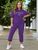 Женский костюм-двойка цвет фиолетовый р.46 455382 455382 фото