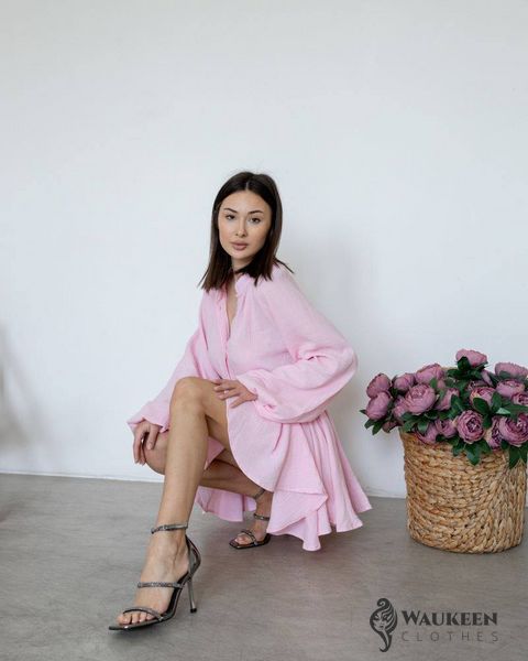 Жіноче плаття з мусліну «Milana» колір рожевий р.S 455452 455452 фото