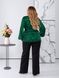 Женская блуза свободного кроя из шелка цвет зеленый р.48/52 452257 452257 фото 1