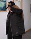 Жіночий прогулянковий костюм трійка з жилеткою чорного кольору р.58/60 407861 407861 фото 3