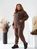 Жіночий теплий костюм на флісі колір шоколад р.48/50 442868 382769 фото