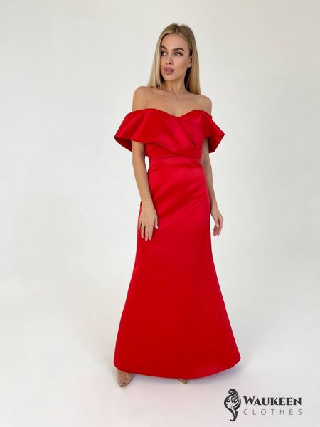 Жіноча вечірня сукня корсет червоного кольору р.L 384870 384870 фото