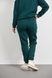 Жіночий теплий костюм тринитка на флісі колір зелений р.L 449082 449082 фото 7