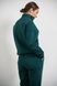 Жіночий теплий костюм тринитка на флісі колір зелений р.L 449082 449082 фото 6