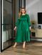 Жіноча сукня міді з шовку колір зелений р.46/48 459117 459117 фото 1