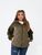Жіноча демісезонна куртка кольору хакі р.48/50 376075 376081 фото