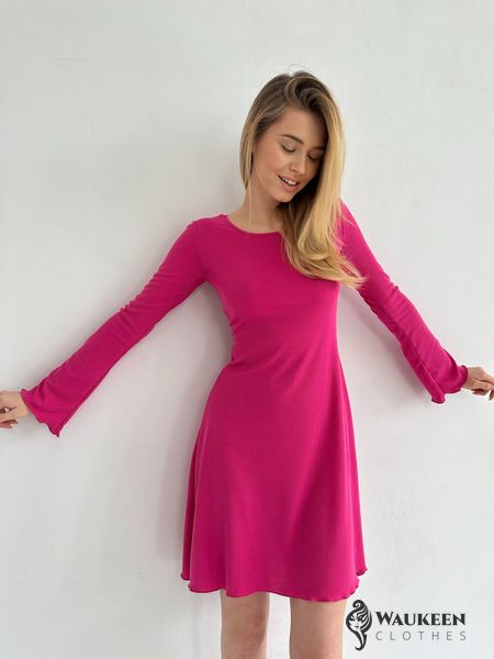 Жіноча сукня міні колір малиновий р.46/48 453554 453554 фото