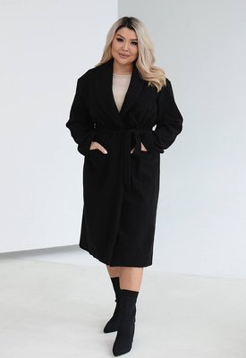 Женское кашемировое пальто цвет черный р.48/50 451565 451565 фото