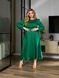 Жіноча сукня міді з шовку колір зелений р.54/56 459429 459429 фото 2