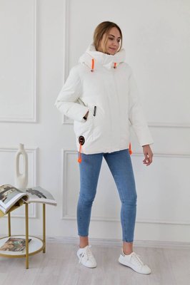 Женская куртка с капюшоном цвет белый р.XXL 445439 445439 фото