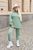 Жіночий спортивний костюм двійка на флісі фісташкового кольору р.50/52 376198 376174 фото