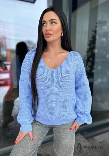Жіночий светр колір блакитний р.44/60 454051 454051 фото