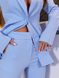 Жіночий брючний костюм колір блакитний на підкладці р.2XL 439990 439990 фото 2